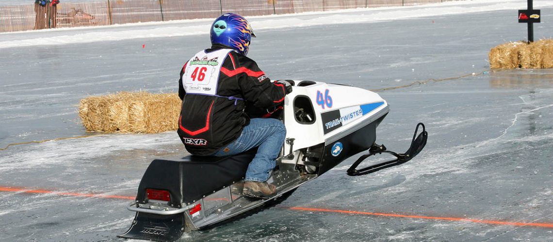 Mercury Snowmobile Drag Racing
